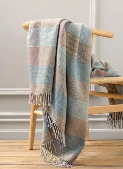 Seabreeze Patchwork Lambswool Throw